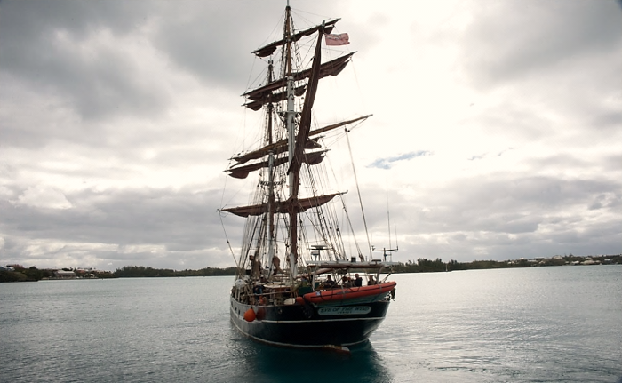 Segelschiff Eye auf dem Meer